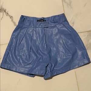 PrettyLittleThing High Waist Blue Shorts